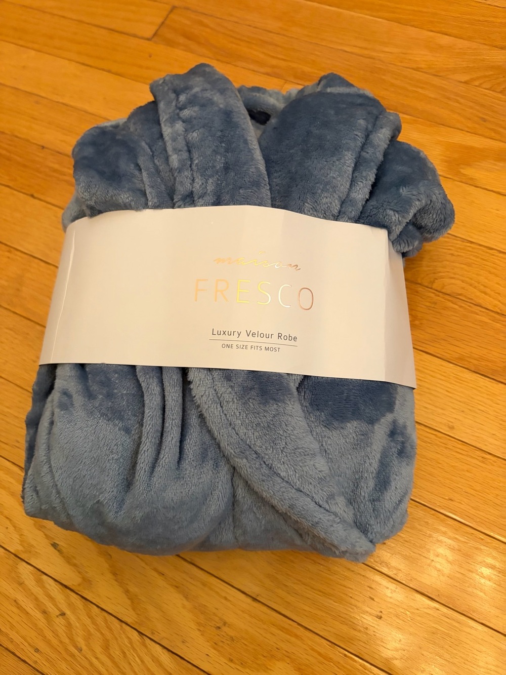 Maison FRESCO Luxury Velour Robe - Steel Blue
